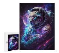 Puzzle 500 PCS pour Adolescents Space Leopard Astronaut Puzzles pour Adultes : Améliorent La Mémoire, Difficiles Et Stimulants, Cadeaux De Noël Et d'anniversaire 500 PCS