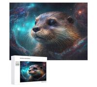 Puzzle 500 PCS pour Adolescents Space Otter A Cosmic Adventure Puzzle pour Adultes Jeu De Réflexion, Analyse Et Logique, Idéal comme Cadeau 500 PCS
