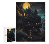 Puzzle 500 PCS pour Adolescents Spooky in The Forest Puzzle pour Adultes Jouets Anti-Stress Difficile Idéal comme Cadeau 500 PCS