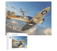Puzzle 500 PCS pour Adolescents Supermarine Spitfire Jet Puzzle pour Adultes Jeux Relaxants Décoration Parfaite, pour Toute La Famille 500 PCS