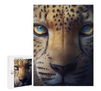 Puzzle 500 PCS pour Adolescents The Big Cat Face Puzzle Adulte Jeu Manuel Décoration Intérieure Cadeaux Uniques pour Anniversaire Et Noël 500 PCS
