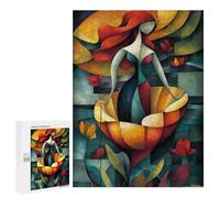 Puzzle 500 PCS Pour Adolescents The Birth of Venus - Cubist Minimalist Vision - Vibrant Masterpiece Inspired by Sandro Botticelli Jeux De Puzzle Relaxants, Défi Difficile, Cadeaux Uniques Pour Anniver