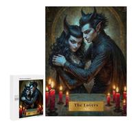 Puzzle 500 PCS pour Adolescents The Lovers - Fantasy Couple Tarot Jeux De Puzzle Relaxants, Défi Difficile, Cadeaux Uniques pour Anniversaire Et Noël 500 PCS