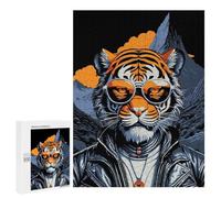 Puzzle 500 PCS pour Adolescents Tiger Gangster Pop Art Jeux De Puzzle Relaxants, Défi Difficile, Cadeaux Uniques pour Anniversaire Et Noël 500 PCS