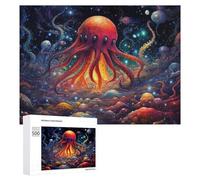 Puzzle 500 PCS pour Adolescents Underwater Fantasy A Colorful Octopus Scene Puzzle pour Adultes Jeu De Réflexion, Analyse Et Logique, Idéal comme Cadeau 500 PCS