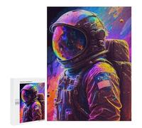 Puzzle 500 PCS pour Adolescents Vibrant Astronaut Artwork -4 Puzzle pour Adultes Jeu De Réflexion, Analyse Et Logique, Idéal comme Cadeau 500 PCS