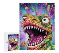 Puzzle 500 PCS pour Adolescents Vibrant Dinosaur Artwork Puzzle pour Adultes Jeu De Réflexion, Analyse Et Logique, Idéal comme Cadeau 500 PCS