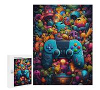 Puzzle 500 PCS pour Adolescents Video Game Controller Fantasy Puzzles pour Adultes Jeux De Détente Décoration Parfaite Interaction Parent-Enfant 500 PCS