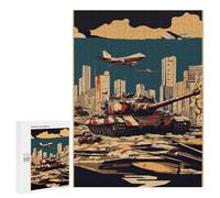 Puzzle 500 PCS pour Adolescents War Tank Puzzle Jeux De Famille Assemblage De Motifs Cadeaux Uniques pour Anniversaire Et Noël 500 PCS