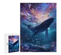Puzzle 500 PCS pour Adolescents Whale in A Colorful Ocean Casse-têtes pour Adolescents Analyse Et Logique Interaction Parent-Enfant Jeux Stimulants Jouets 500 PCS