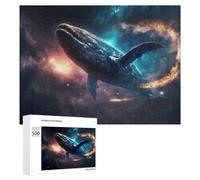 Puzzle 500 PCS pour Adolescents Whale in Cosmic Clouds-1 Puzzles pour Adultes Jeu Familial Course De Vitesse Manuelle Cadeaux Anti-Stress 500 PCS
