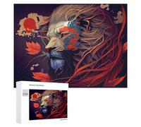 Puzzle 500 PCS pour Adolescents Whimsical Lion Portrait Puzzle pour Adultes Jeu De Réflexion, Analyse Et Logique, Idéal comme Cadeau 500 PCS