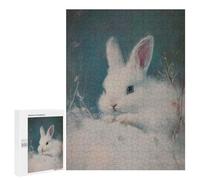 Puzzle 500 PCS pour Adolescents White Rabbit Painting Jeux De Puzzle Relaxants, Défi Difficile, Cadeaux Uniques pour Anniversaire Et Noël 500 PCS