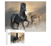 Puzzle 500 PCS pour Adolescents Wild Horses Puzzle pour Adultes Jouets Anti-Stress Difficile Idéal comme Cadeau 500 PCS