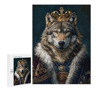 Puzzle 500 PCS pour Adolescents Wolf King Puzzle Adulte Jeu Manuel Décoration Intérieure Cadeaux Uniques pour Anniversaire Et Noël 500 PCS