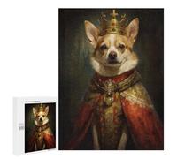 Puzzle 500 PCS pour Adultes Anthropomorphic King Dog Puzzles pour Adultes - Jouets À Monter Soi-même, Amusants Et Humoristiques pour Un Anniversaire Ou Noël 500 PCS