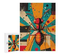 Puzzle 500 PCS pour Adultes Bold Geometric Ant Print Unique Insect Art for Modern Homes Ant Illustration Puzzle pour Adultes, Jouet, Décoration Murale, Cadeau Anti-Stress 500 PCS