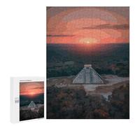 Puzzle 500 PCS pour Adultes Chichén Itzá Meksiko Puzzle pour Adultes Jeu Manuel Décoration Murale Aide À Stimuler Le Cerveau 500 PCS