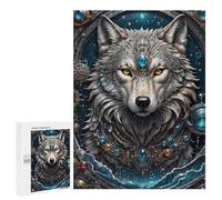 Puzzle 500 PCS pour Adultes Galactic Shaman Wolf Puzzle pour Adultes Jeux Relaxants Découpe De Précision Idéal comme Cadeau pour Toute La Famille 500 PCS