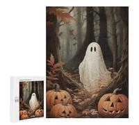 Puzzle 500 PCS pour Adultes Ghostly Halloween Forest Puzzle Casse-tête Jeu De Réflexion Difficile Offrez-Le en Cadeau À Toute La Famille 500 PCS