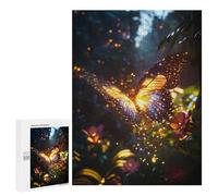 Puzzle 500 PCS pour Adultes Glowing Butterfly in Forest Puzzle pour Adultes, Jouet, Décoration Murale, Cadeau Anti-Stress 500 PCS