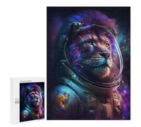 Puzzle 500 PCS pour Adultes Lion Astronaut in Space Suit Puzzle Casse-tête Jeu De Réflexion Difficile Offrez-Le en Cadeau À Toute La Famille 500 PCS