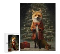 Puzzle 500 PCS pour Adultes Lovely Xmas Red Fox Puzzle pour Adultes, Jouet, Décoration Murale, Cadeau Anti-Stress 500 PCS