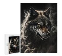 Puzzle 500 PCS pour Adultes Paint The Smoke Wolf Puzzle pour Adultes Jeu Manuel Décoration Murale Aide À Stimuler Le Cerveau 500 PCS