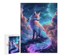 Puzzle 500 PCS pour Adultes Space Fox Animal Puzzle pour Adultes Jeux Relaxants Découpe De Précision Idéal comme Cadeau pour Toute La Famille 500 PCS