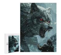 Puzzle 500 PCS pour Adultes Viking Fenrir Wolf Puzzle pour Adultes Jeu Manuel Décoration Murale Aide À Stimuler Le Cerveau 500 PCS