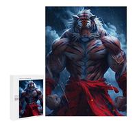 Puzzle 500 PCS Powerful Tiger Warrior Artwork Puzzles pour Adolescents Course De Vitesse Manuelle Activités Amusantes À La Maison Jeu Stimulant Et Jeu en Famille 500 PCS