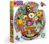 Puzzle 500 pcs PURPLE BIRD AND FLOWERS EEBOO Carton Multicolore Multicolore G
