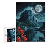 Puzzle 500 PCS Red Rose Night Atmosphere Puzzles pour Adultes, Jouet, Décoration Murale, Motif À Assembler, Idéal comme Cadeau pour Toute La Famille 500 PCS