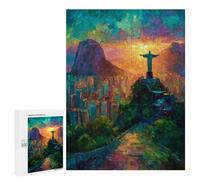 Puzzle 500 PCS Rio De Janeiro Sunset-1 Puzzles pour Adultes - Cadeau d'anniversaire - Jeu Difficile Et Stimulant - Cadeaux
