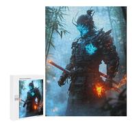 Puzzle 500 PCS Samurai Warrior with Glowing Armor Puzzles pour Adultes Améliorent La Mémoire Interaction Parent-Enfant Casse-tête Jeux De Société en Famille 500 PCS