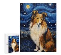 Puzzle 500 PCS Shetland Sheepdog Puzzles pour Adolescents Course De Vitesse Manuelle Activités Amusantes À La Maison Jeu Stimulant Et Jeu en Famille 500 PCS