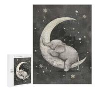 Puzzle 500 PCS Sleeping Baby Elephant Puzzles pour Adultes, Jouet, Décoration Murale, Motif À Assembler, Idéal comme Cadeau pour Toute La Famille 500 PCS
