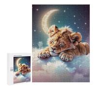 Puzzle 500 PCS Sleeping Lion Cub on Clouds Puzzles pour Adultes Jouets Anti-Stress Vacances À La Maison Tuer Le Temps Faire Travailler Le Cerveau 500 PCS
