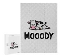 Puzzle 500 PCS Sleepy Cow Mood Puzzles pour Adultes, Jouet, Décoration Murale, Difficile, Difficile, Cadeaux Uniques pour Anniversaire Et Noël 500 PCS