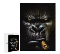 Puzzle 500 PCS Smoking Gorilla Puzzles pour Adultes, Jouet, Décoration Murale, Cadeau d'anniversaire, Idéal pour Toute La Famille 500 PCS