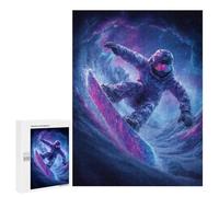 Puzzle 500 PCS Snowboarder in Neon Lights Puzzles pour Adolescents - Anti-Stress - Défi Éducatif - Idée Cadeau Et Anniversaire Unique 500 PCS