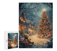 Puzzle 500 PCS Snowy Christmas Eve Puzzles pour Adultes, Jouet, Décoration Murale, Motif À Assembler, Idéal comme Cadeau pour Toute La Famille 500 PCS