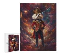 Puzzle 500 PCS Space Dog in Uniform Cosmic Nutcracker Maltese Dog Puzzles pour Adultes, Jouet, Décoration Murale, Motif À Assembler, Idéal comme Cadeau pour Toute La Famille 500 PCS