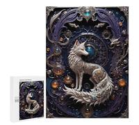 Puzzle 500 PCS Steampunk Fox Art Deco Puzzle Anti-Stress, Jouet Amusant Et Humoristique, Idéal en Cadeau pour Toute La Famille 500 PCS