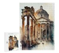 Puzzle 500 PCS The Forum Rome Watercolor Puzzles pour Adultes, Jouet, Décoration Murale, Motif À Assembler, Idéal comme Cadeau pour Toute La Famille 500 PCS
