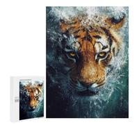 Puzzle 500 PCS Tiger in Water Painting Puzzle Anti-Stress, Jouet Amusant Et Humoristique, Idéal en Cadeau pour Toute La Famille 500 PCS
