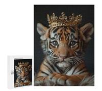 Puzzle 500 PCS Tiger Pastel Crown Puzzles pour Adultes, Jouet, Décoration Murale, Motif À Assembler, Idéal comme Cadeau pour Toute La Famille 500 PCS