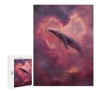 Puzzle 500 PCS Whale in Space Nebula-2 Puzzles pour Adolescents - Anti-Stress - Défi Éducatif - Idée Cadeau Et Anniversaire Unique 500 PCS