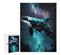 Puzzle 500 PCS Whale in Starry Sky Puzzles pour Adolescents - Anti-Stress - Défi Éducatif - Idée Cadeau Et Anniversaire Unique 500 PCS