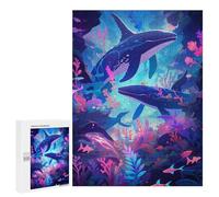 Puzzle 500 PCS Whale Paradise Underwater-1 Puzzle pour Adolescents Améliorez Votre Mémoire Entraînez Votre Cerveau Et Vos Mains Jouets Addictifs pour Cultiver La Patience 500 PCS